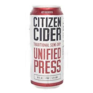 Citizen Cider - Unified Press Cider (4 pack 16oz cans) (4 pack 16oz cans)