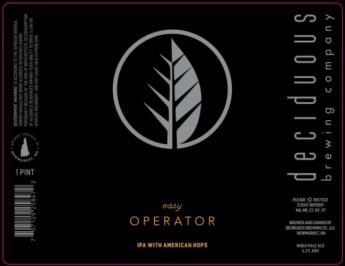 Deciduous Brewing - Easy Operator (4 pack 16oz cans) (4 pack 16oz cans)